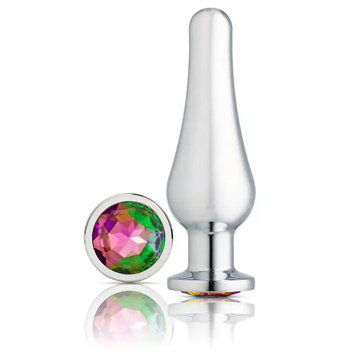 Cloud 9 Gems Silver Chromed Tall Anal Plug - Butt Plug