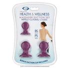 Cloud 9 Health & Wellness Nipple & Clitoral Massager Suction Set - Plum - Clitoral Stimulant