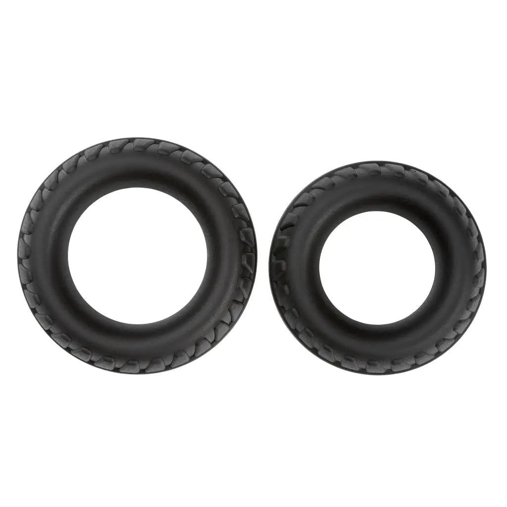 Cloud 9 Pro Rings Liquid Silicone Tires 2 Pack Black - Cock Ring