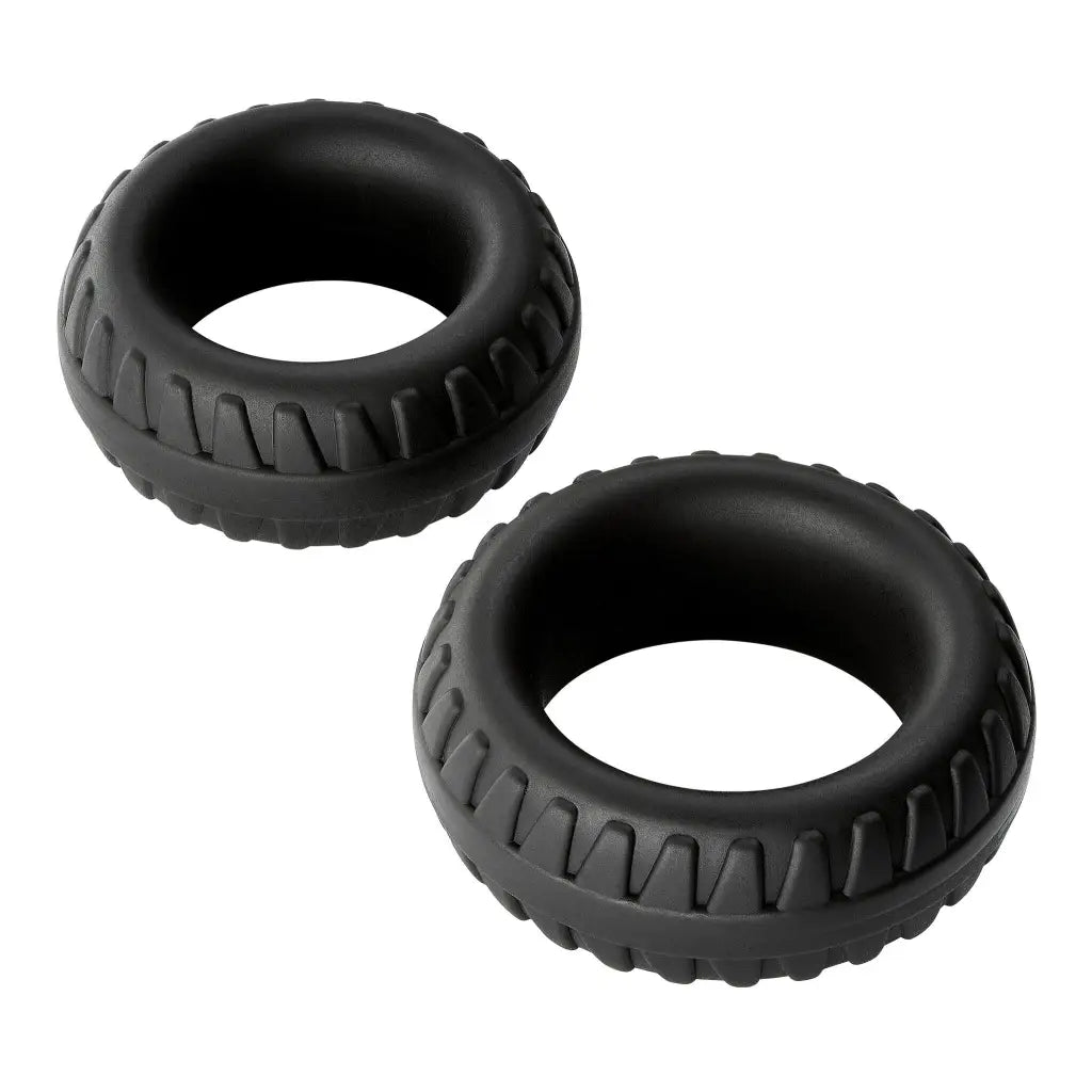 Cloud 9 Pro Rings Liquid Silicone Tires 2 Pack Black - Cock Ring