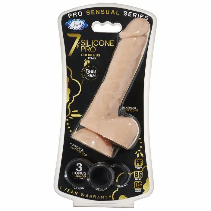 Cloud 9 Pro Sensual 7’’ Premium Silicone Dong W/ C Rings - Realistic Dildo