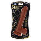 Cloud 9 Pro Sensual Premium Silicone Dong W/ 3 C Rings 9 ’ - Chocolate - Realistic Dildo