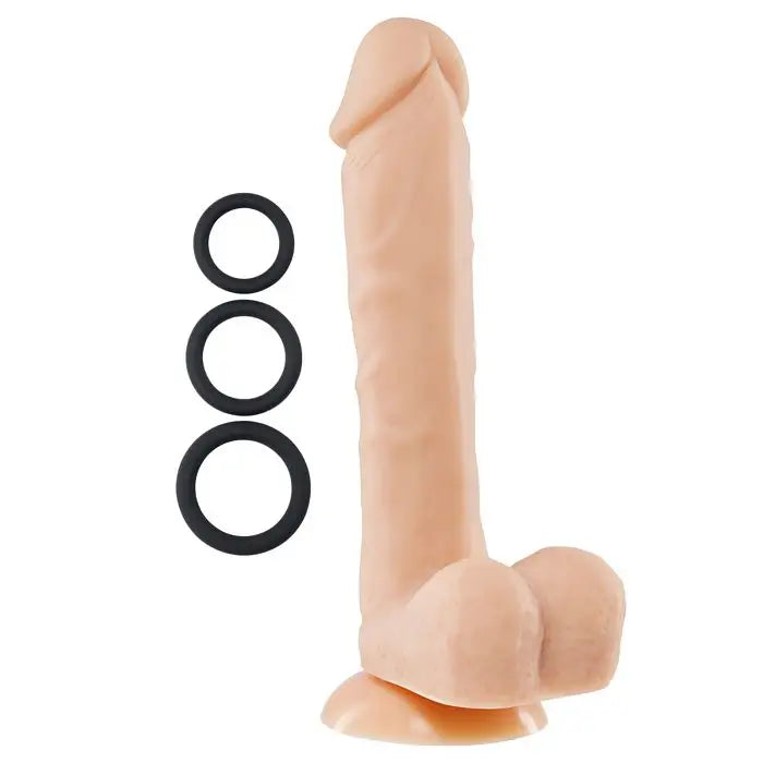 Cloud 9 Pro Sensual Premium Silicone Dong W/ 3 C Rings 9 ’ - Realistic Dildo