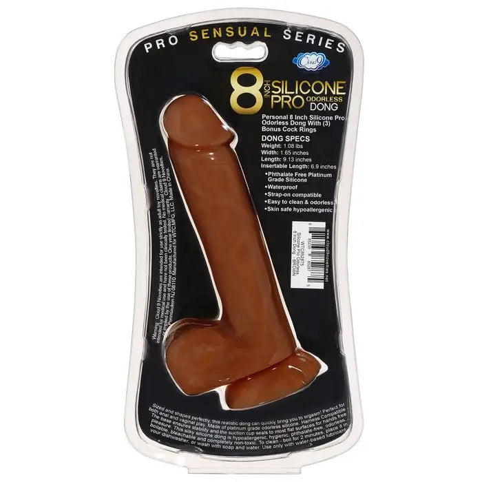 Cloud 9 Pro Sensual Premium Silicone Dong W/ 3 C Rings - Realistic Dildo