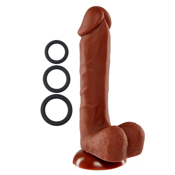 Cloud 9 Pro Sensual Premium Silicone Dong W/ 3 C Rings - Realistic Dildo