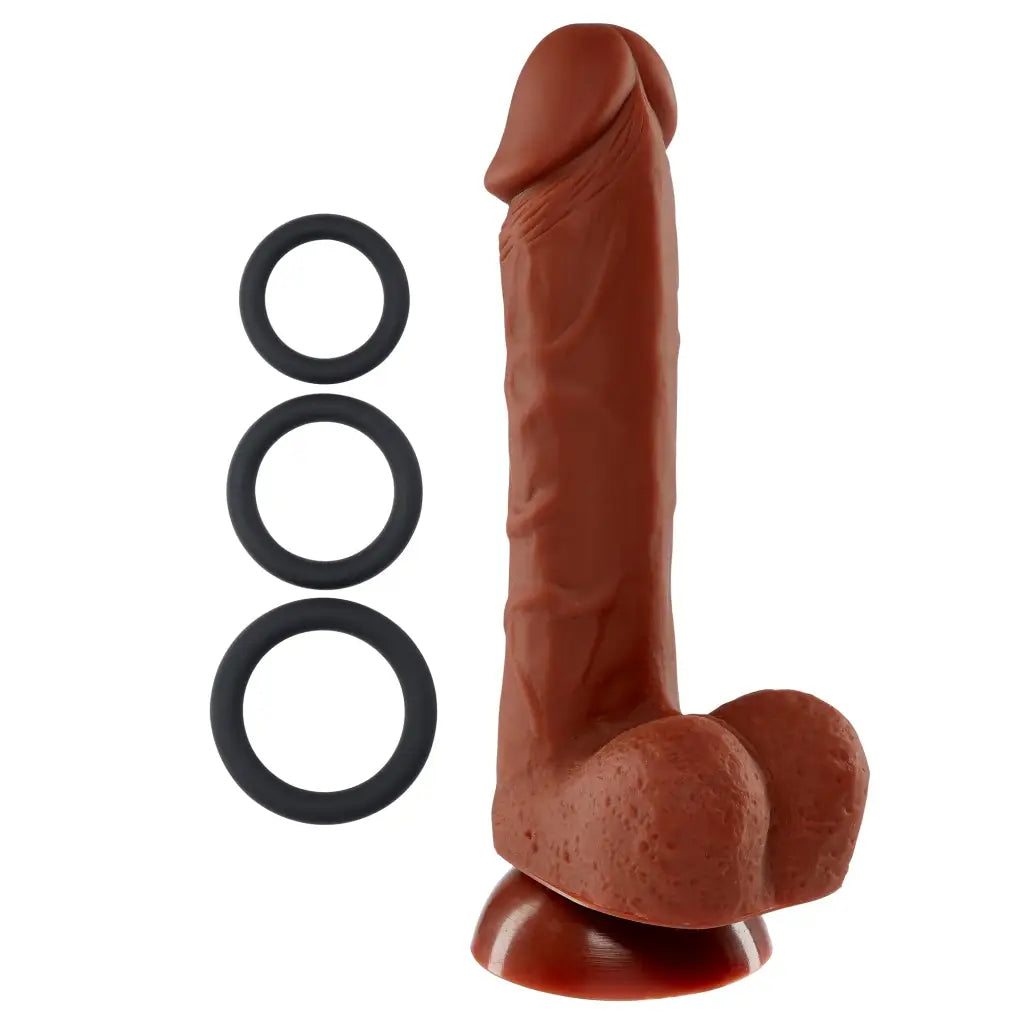 Cloud 9 Pro Sensual Premium Silicone Dong W/ 3 C Rings - Realistic Dildo