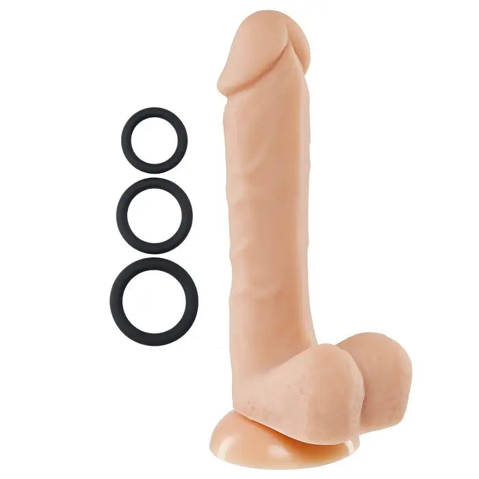 Cloud 9 Pro Sensual Premium Silicone Dong W/ 3 C Rings - Realistic Dildo