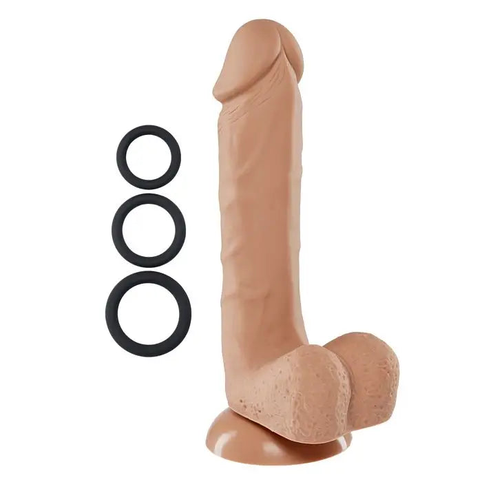 Cloud 9 Pro Sensual Premium Silicone Dong W/ 3 C Rings - Realistic Dildo