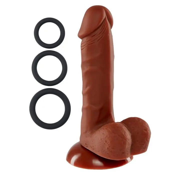 Cloud 9 Pro Sensual Premium Silicone Dong W/ 3 C Rings - Realistic Dildo