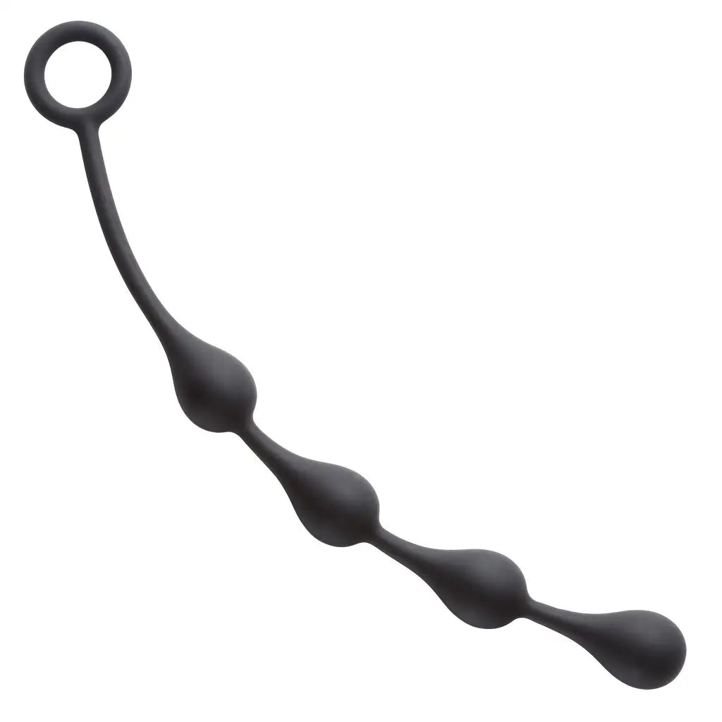 Cloud 9 Silicone Anal Teardrop Small Black - Anal Beads