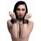 Master Series Leatherr Coax Collar To Wrist Restraints at the Haus of Shag