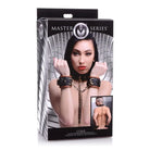 Master Series Leatherr Coax Collar To Wrist Restraints at the Haus of Shag