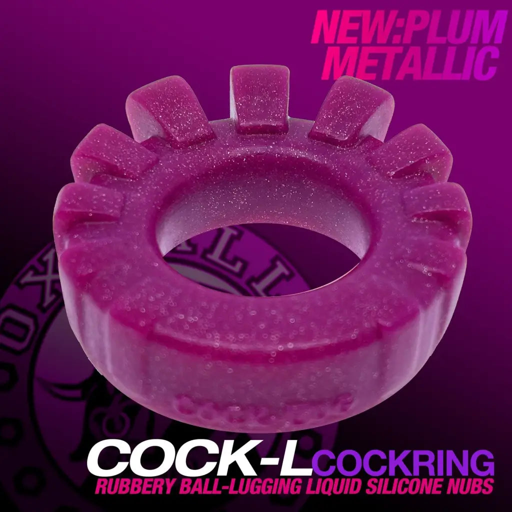 Cock-lug Lugged Cockring - Plum - Cock Ring