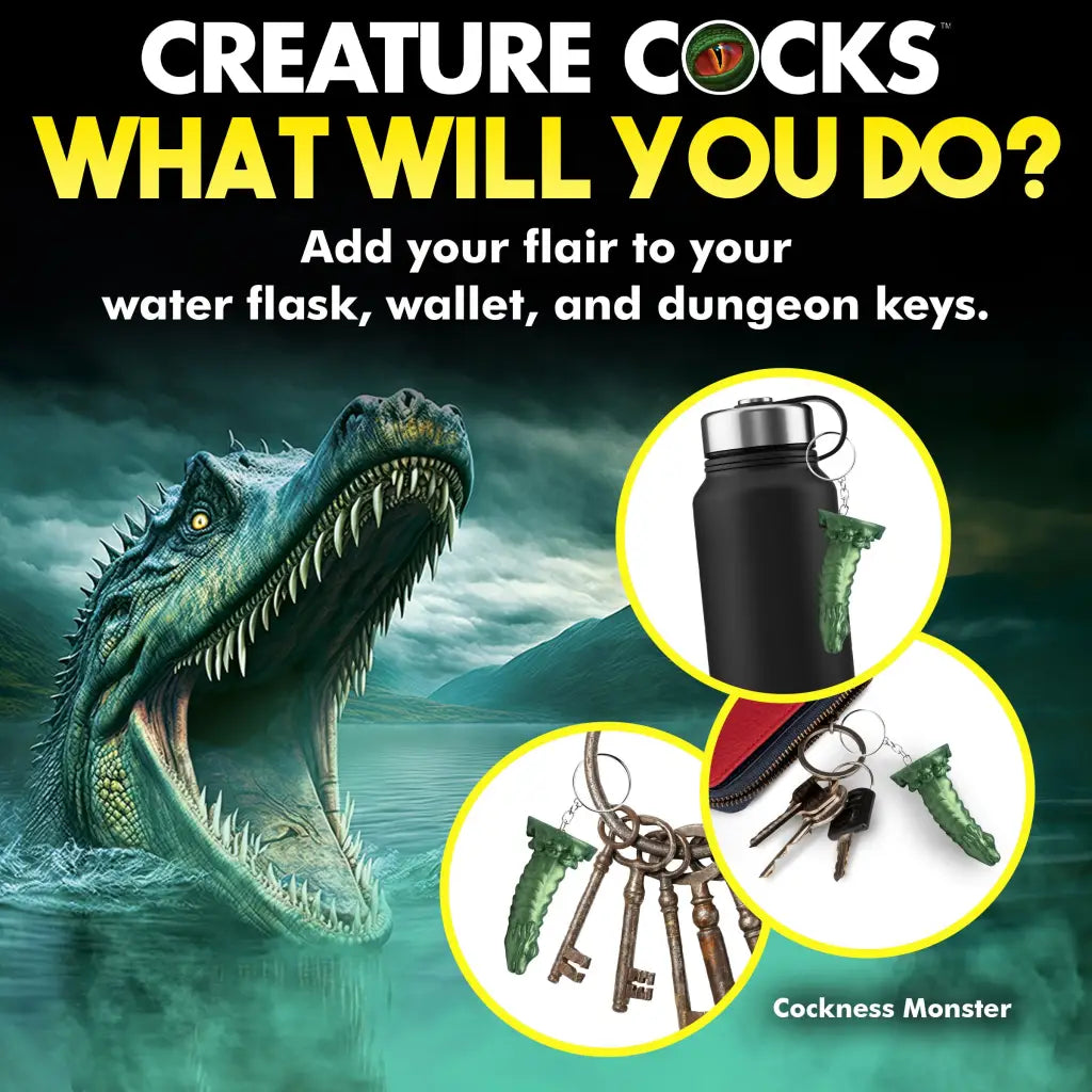 Cockness Monster Mini Dildo Key Chain - Misc