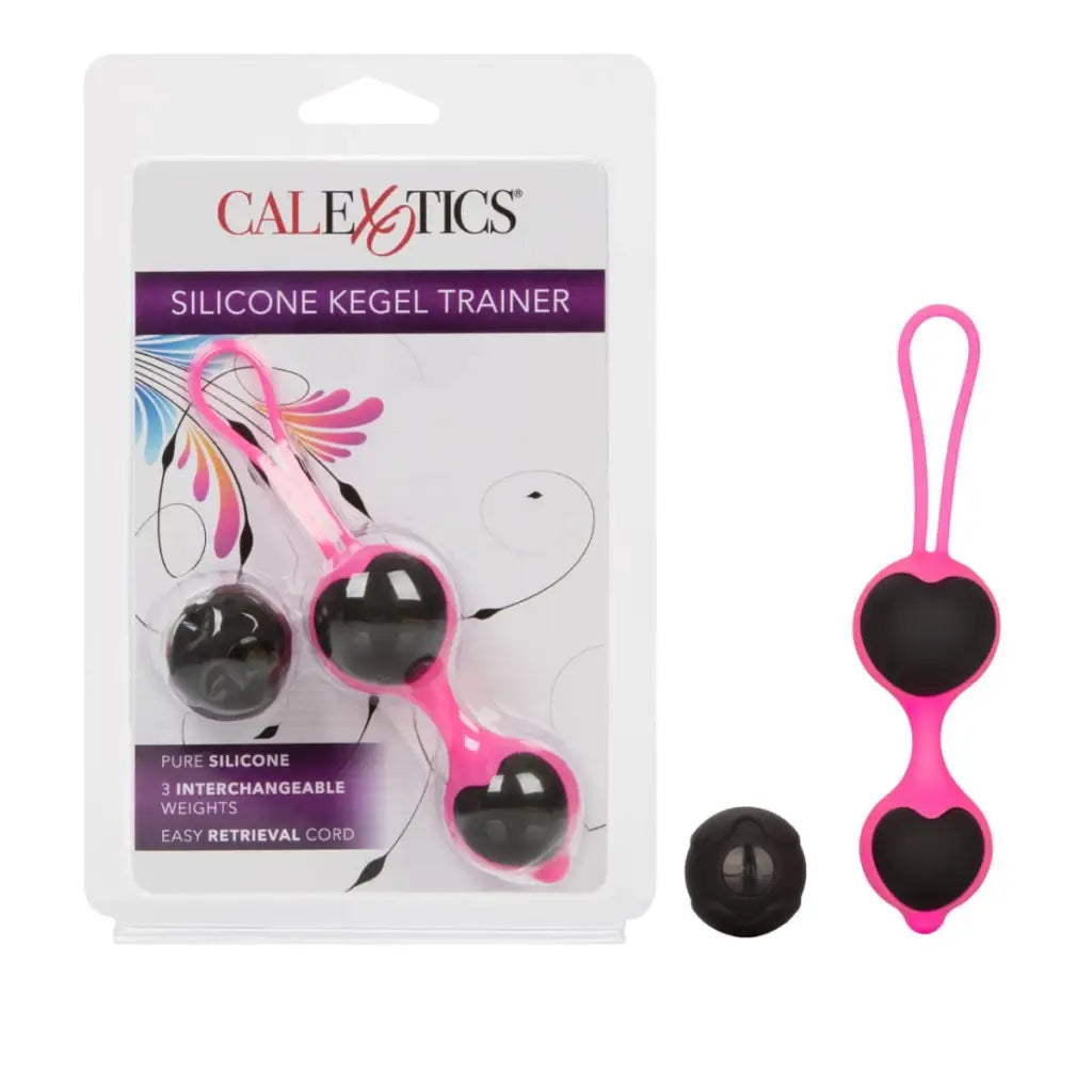 CalExotics Sextoys for Couples Coco Licious Kegel Balls Black at the Haus of Shag