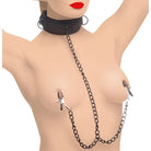 Master Series Nipple-clamps Collared Temptress Collar With Nipple Clamps at the Haus of Shag