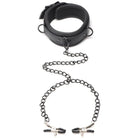 Master Series Nipple-clamps Collared Temptress Collar With Nipple Clamps at the Haus of Shag