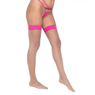 Colored Silicone Stay Up Stockings O/s - Pink - Costumes