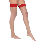 Colored Silicone Stay Up Stockings O/s - Red - Costumes