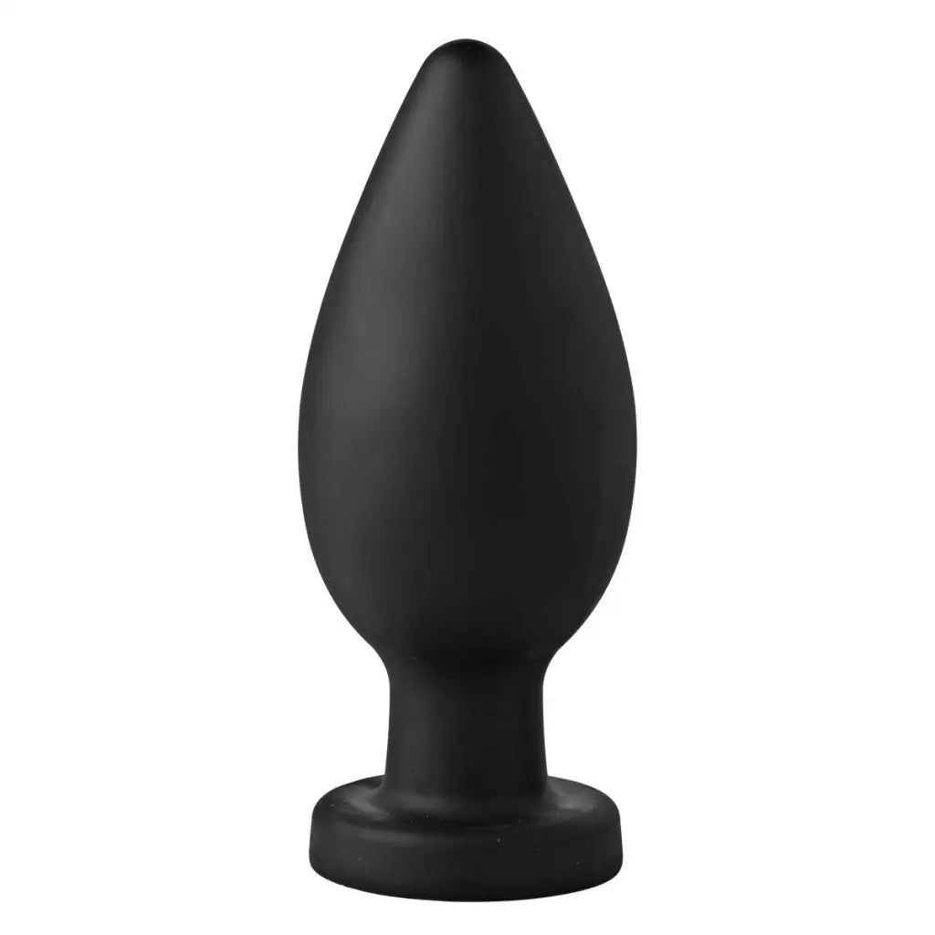 Colossus XXL Silicone Anal Plug with suction cup and teardrop-shaped bulb for secure fit