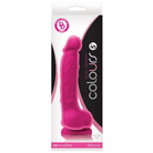 Colours Dual Density 5 in. Dildo Pink - Pink - Realistic Dildo