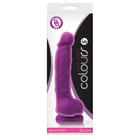 Colours Dual Density 5 in. Dildo Pink - Purple - Realistic Dildo