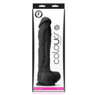 Colours Pleasures 10 in. Dildo Black - Realistic Dildo