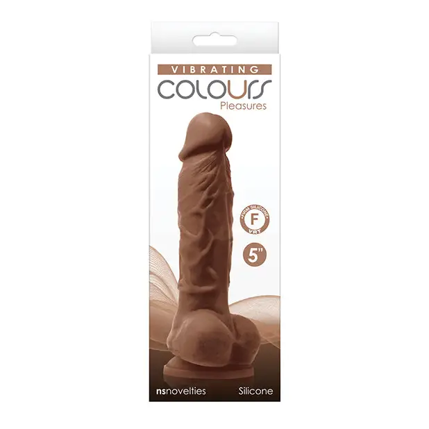 Colours Pleasures 5 in. Vibrating Dildo Beige - Realistic Dildo