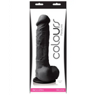 Colours Pleasures 8 in. Dildo Blue - Black - Realistic Dildo