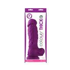 Colours Pleasures Thick 8 in. Dildo Purple - Realistic Dildo