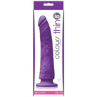 Colours Pleasures Thin 8 in. Dildo Purple - Purple - Realistic Dildo