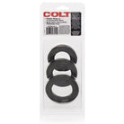 CalExotics Cock Ring Colt 3 Ring Set - Black at the Haus of Shag