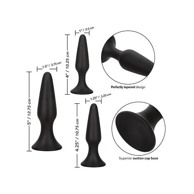 CalExotics Anal Kit Colt Silicone Anal Trainer Kit - Black at the Haus of Shag