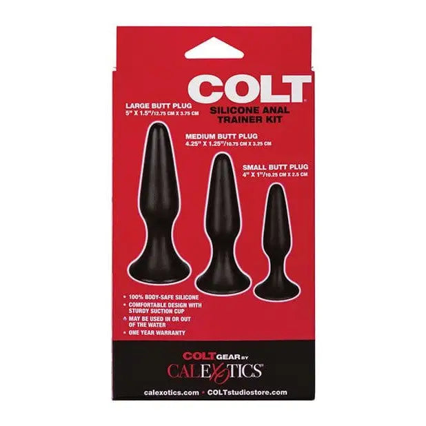 CalExotics Anal Kit Colt Silicone Anal Trainer Kit - Black at the Haus of Shag