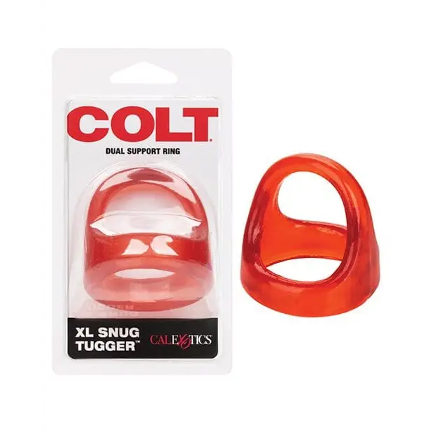 CalExotics Cock Ring Colt Snug Xl Tugger Enhancer Ring - Red at the Haus of Shag