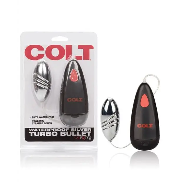 CalExotics Bullet Colt Turbo Bullet Waterproof - Silver at the Haus of Shag