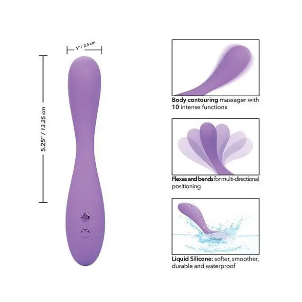 CalExotics Vibrator Contour Demi Flexible Massager - Purple at the Haus of Shag