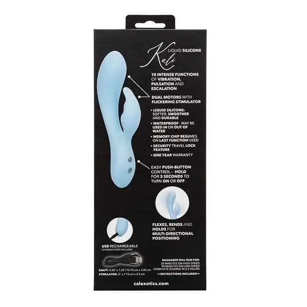 CalExotics Vibrator Contour Kali Flexible Dual Massager - Blue at the Haus of Shag