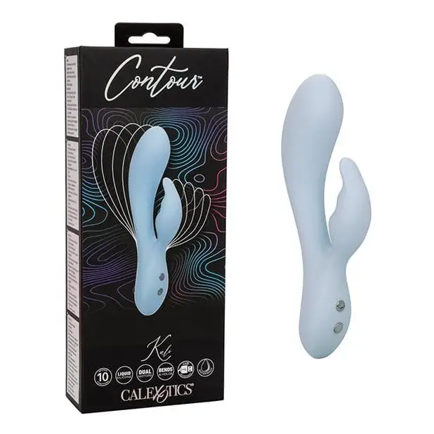 CalExotics Vibrator Contour Kali Flexible Dual Massager - Blue at the Haus of Shag