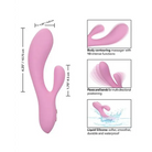 CalExotics Vibrator Contour Zoie Flexible Dual Massager - Pink at the Haus of Shag