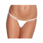 Coquette G-String One Size Fits Most (Queen) / White Coquette Low Rise Lycra G-String at the Haus of Shag