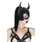 Coquette Mask Wetlook Devil Mask Black O/s at the Haus of Shag