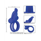 Silicone Rechargeable Dual Pleaser Enhancer - Blue, Premium Couples Silicone Ring