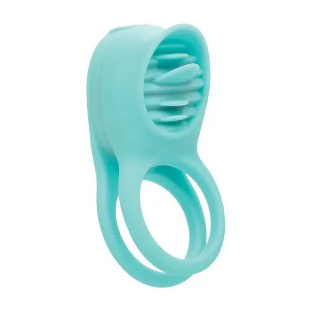 CalExotics Stimulators Couple's Enhancers Silicone Rechargeable French Kiss Enhancer - Teal at the Haus of Shag