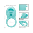 CalExotics Stimulators Couple's Enhancers Silicone Rechargeable French Kiss Enhancer - Teal at the Haus of Shag