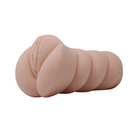 Crazy Bull No Lube Vagina Masturbator Sleeve - Ivory - Manual Stroker