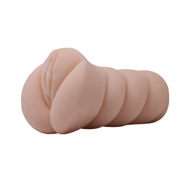 Crazy Bull No Lube Vagina Masturbator Sleeve - Ivory - Manual Stroker