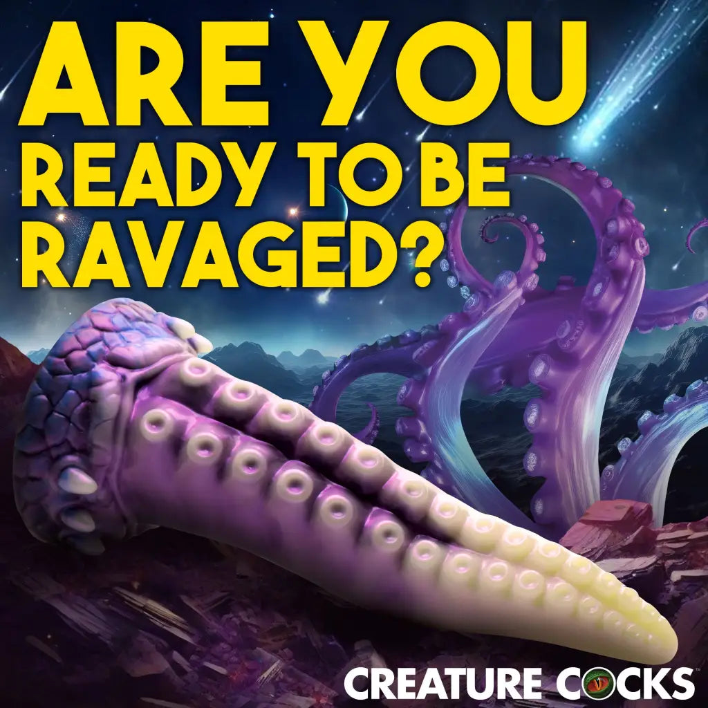 Creatur Cock Astropus Tentacle Silicone Dildo - Purple - Fantasy Dildo