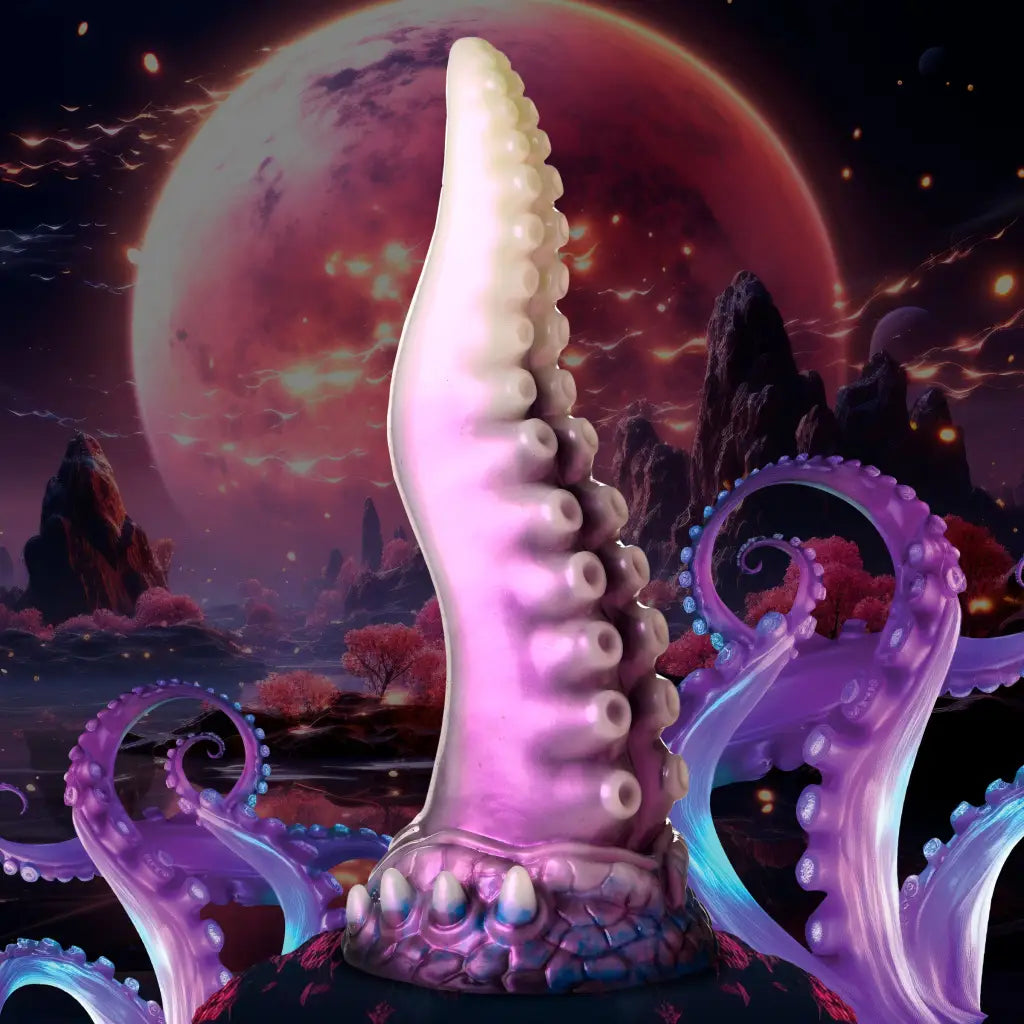 Creatur Cock Astropus Tentacle Silicone Dildo - Purple - Fantasy Dildo