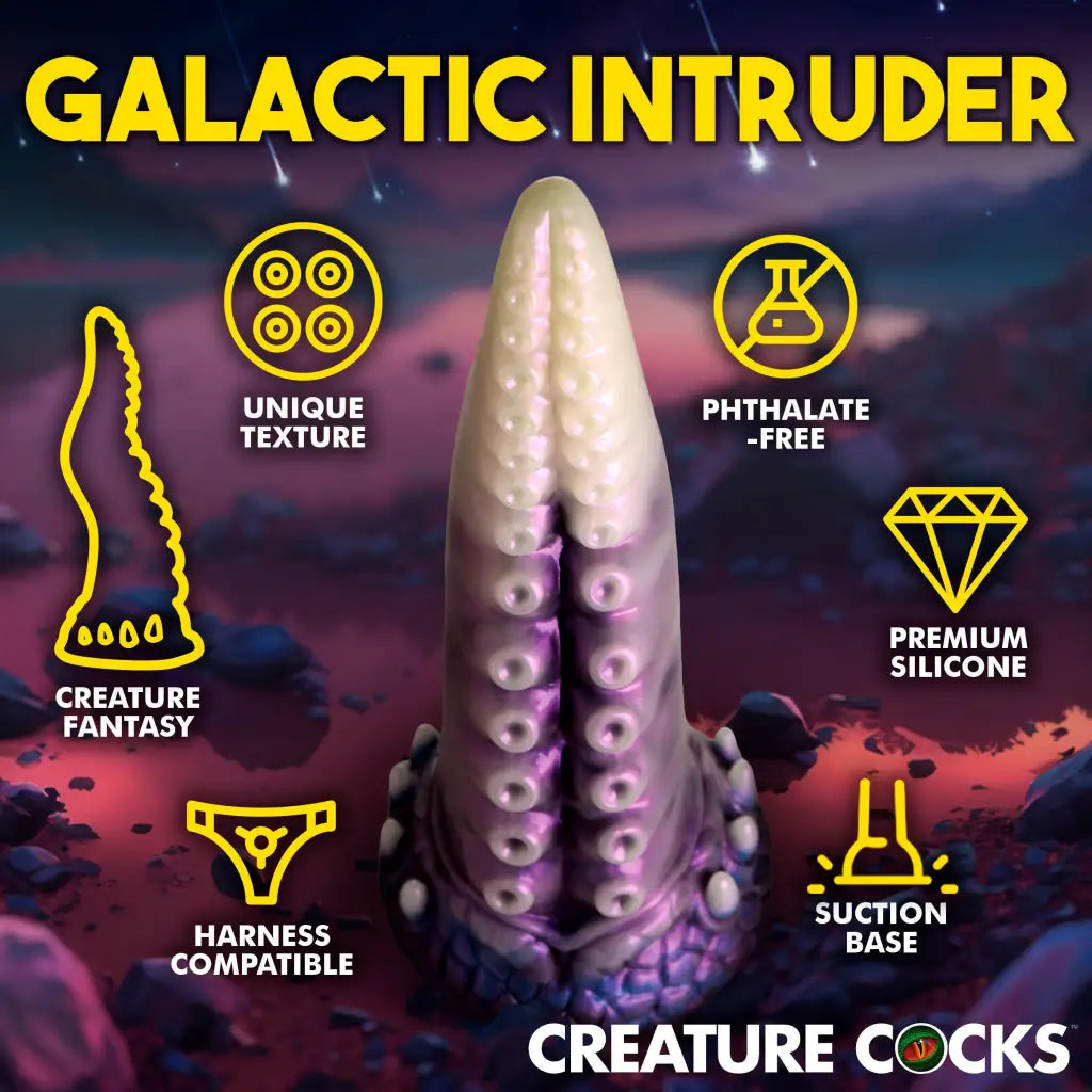 Creatur Cock Astropus Tentacle Silicone Dildo - Purple - Fantasy Dildo